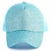 Adjustable Summer  Glitter Ponytail Baseball Cap Messy Bun Snapback Hat US  eb-40626832